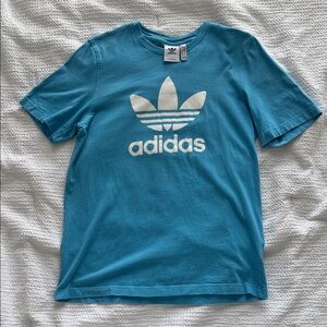 Adidas Turquoise Tee with White Logo